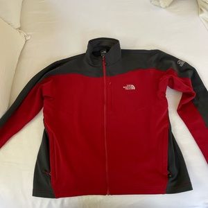 North face flight series red zip up